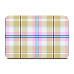 Pink And Yellow Plaid Plate Mats by allthingseveryone