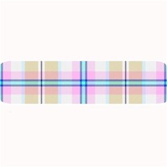 Pink And Yellow Plaid Large Bar Mats by allthingseveryone