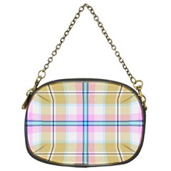 Pink And Yellow Plaid Chain Purses (two Sides)  by allthingseveryone