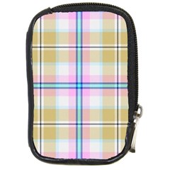 Pink And Yellow Plaid Compact Camera Cases by allthingseveryone