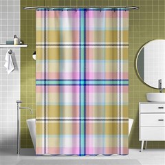 Pink And Yellow Plaid Shower Curtain 48  X 72  (small)  by allthingseveryone