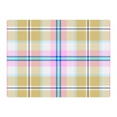 Pink And Yellow Plaid Double Sided Flano Blanket (mini)  by allthingseveryone