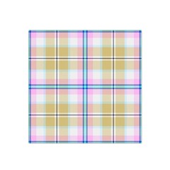 Pink And Yellow Plaid Satin Bandana Scarf by allthingseveryone