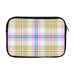 Pink And Yellow Plaid Apple Macbook Pro 17  Zipper Case by allthingseveryone