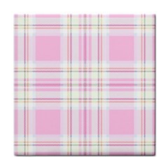 Pink Pastel Plaid Tile Coasters by allthingseveryone