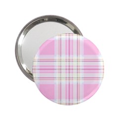 Pink Pastel Plaid 2 25  Handbag Mirrors by allthingseveryone