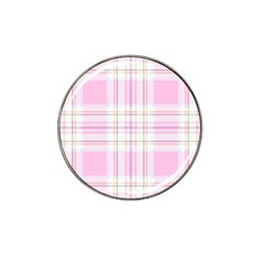 Pink Pastel Plaid Hat Clip Ball Marker by allthingseveryone