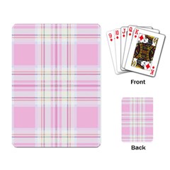 Pink Pastel Plaid Playing Card by allthingseveryone