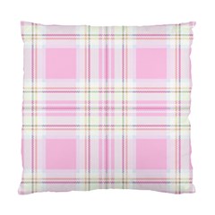 Pink Pastel Plaid Standard Cushion Case (two Sides) by allthingseveryone