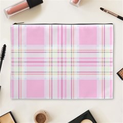 Pink Pastel Plaid Cosmetic Bag (xl) by allthingseveryone