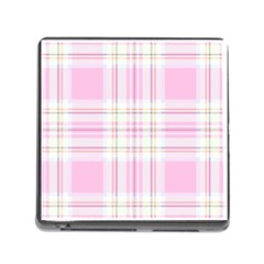 Pink Pastel Plaid Memory Card Reader (square) by allthingseveryone