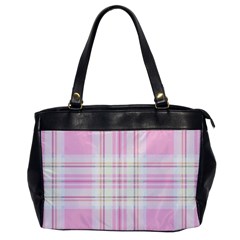 Pink Pastel Plaid Office Handbags by allthingseveryone