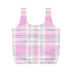 Pink Pastel Plaid Full Print Recycle Bags (m)  by allthingseveryone