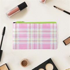 Pink Pastel Plaid Cosmetic Bag (xs) by allthingseveryone