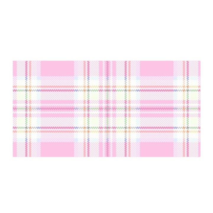 Pink Pastel Plaid Satin Wrap