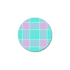 Blue And Pink Pastel Plaid Golf Ball Marker by allthingseveryone