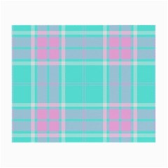 Blue And Pink Pastel Plaid Small Glasses Cloth (2-side) by allthingseveryone