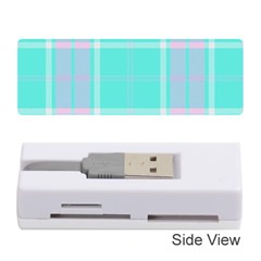 Blue And Pink Pastel Plaid Memory Card Reader (stick)  by allthingseveryone