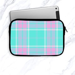 Blue And Pink Pastel Plaid Apple Ipad Mini Zipper Cases by allthingseveryone