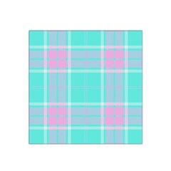 Blue And Pink Pastel Plaid Satin Bandana Scarf by allthingseveryone