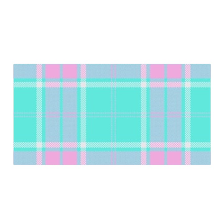 Blue And Pink Pastel Plaid Satin Wrap