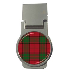 Red And Green Tartan Plaid Money Clips (round)  by allthingseveryone