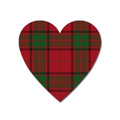 Red And Green Tartan Plaid Heart Magnet by allthingseveryone