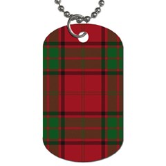 Red And Green Tartan Plaid Dog Tag (one Side) by allthingseveryone