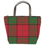 Red And Green Tartan Plaid Bucket Bags Front