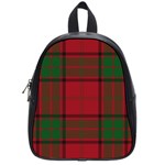 Red And Green Tartan Plaid School Bag (Small) Front