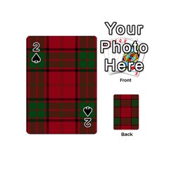 Red And Green Tartan Plaid Playing Cards 54 (mini)  by allthingseveryone