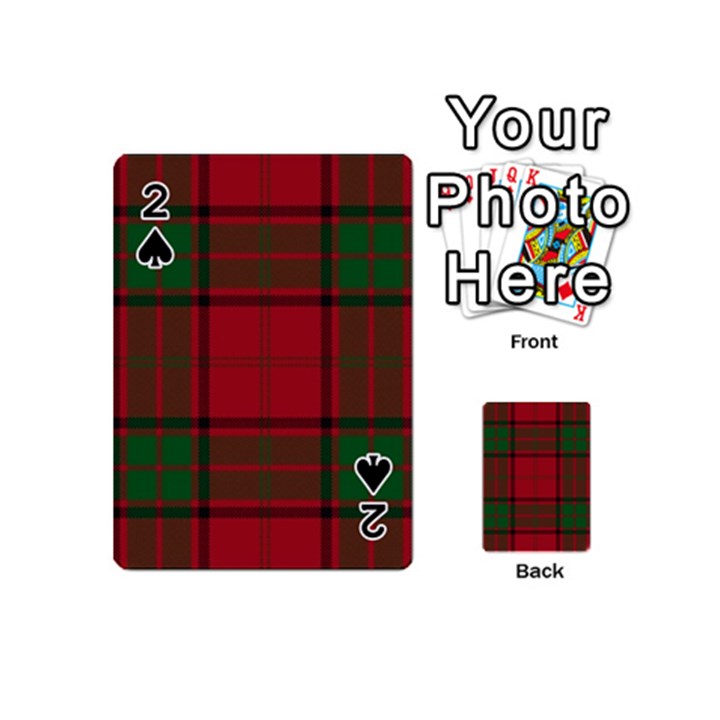 Red And Green Tartan Plaid Playing Cards 54 (Mini) 