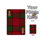 Red And Green Tartan Plaid Playing Cards 54 (Mini)  Front - Heart2