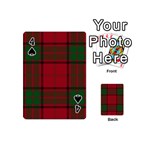 Red And Green Tartan Plaid Playing Cards 54 (Mini)  Front - Spade4