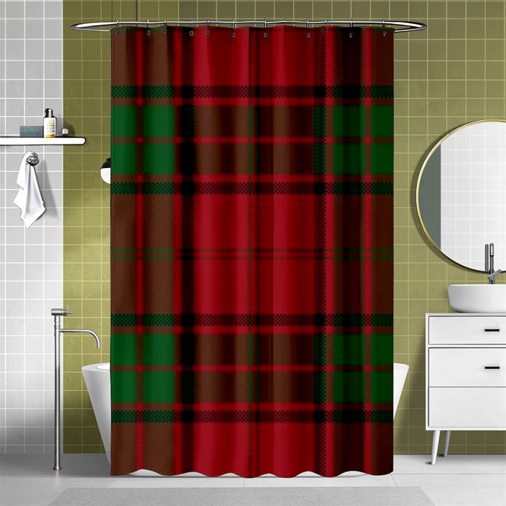 Red And Green Tartan Plaid Shower Curtain 48  x 72  (Small) 