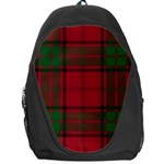 Red And Green Tartan Plaid Backpack Bag Front