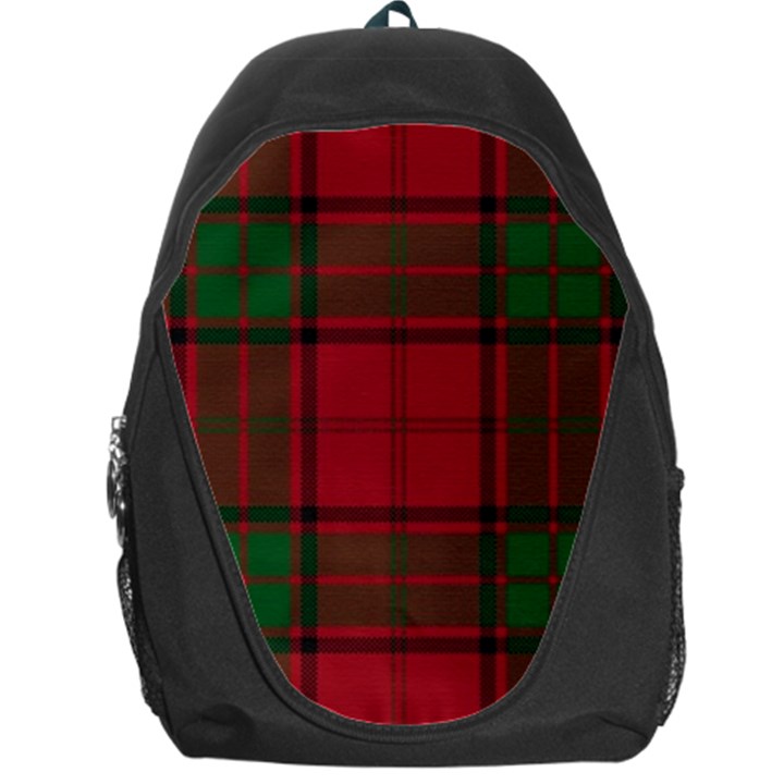 Red And Green Tartan Plaid Backpack Bag