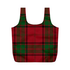 Red And Green Tartan Plaid Full Print Recycle Bags (m)  by allthingseveryone