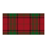 Red And Green Tartan Plaid Satin Wrap Front