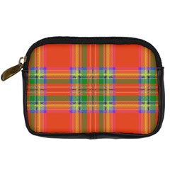 Orange And Green Plaid Digital Camera Cases by allthingseveryone