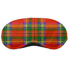 Orange And Green Plaid Sleeping Masks by allthingseveryone