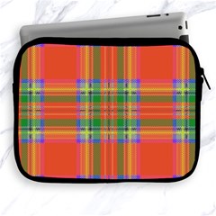 Orange And Green Plaid Apple Ipad 2/3/4 Zipper Cases by allthingseveryone