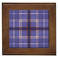 Purple Heather Plaid Framed Tiles by allthingseveryone