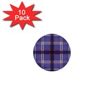 Purple Heather Plaid 1  Mini Buttons (10 pack)  Front