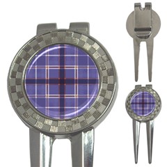 Purple Heather Plaid 3-in-1 Golf Divots by allthingseveryone