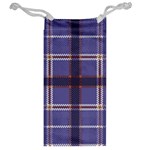 Purple Heather Plaid Jewelry Bag Back