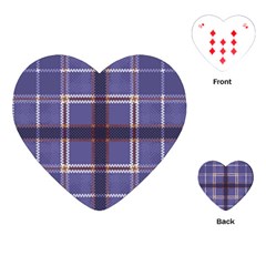 Purple Heather Plaid Playing Cards (heart)  by allthingseveryone