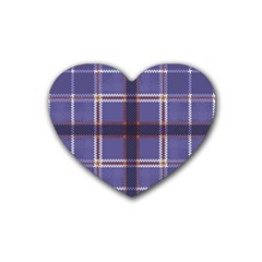 Purple Heather Plaid Heart Coaster (4 Pack)  by allthingseveryone