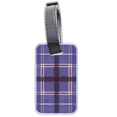 Purple Heather Plaid Luggage Tags (two Sides) by allthingseveryone