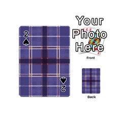 Purple Heather Plaid Playing Cards 54 (mini)  by allthingseveryone